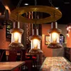 Pendant Lamps American Style Country Solid Wood Chandelier Industrial Creative Bar Shop Decoration El Box Boat Wooden ChandelierPendant