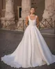 Berta A Line Wedding Dresses for bride Straps Backless Satin Wedding Dress vestidos de novia designer bridal gowns