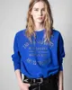 Yeni kapüşonlu Zadig Voltaire Kadın Tasarımcı Sweatshirt Moda Siyah Klasik Stil Sıcak Mektup Nakış Pamuk Çok Gevşek Pulloer Hoodie Sweater Gelgit Üstleri