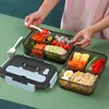 Servies Bpa-vrij Lunchtas Draagbare Luchtdichte Doos Met Compartimenten Kwaliteit Vaatwasser Magnetronveilig Bento Voor Studenten