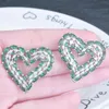 Серьги -грибы Ruzzallati Luxury Retro Lab Lab Emerald Stone Ladies Сертифицированные серебряный цвет формы сердца Серьера украшения