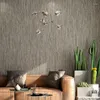 Wallpapers moderno simples papel de parede linho luxo engrossar impermeável cor sólida linho paredes papel para quarto sala estar loja decoração