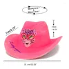 Berets Vintage Western Cowboy Hut Musik Festival Kostüm Prop JazzHat Cosplay Kopfbedeckung