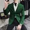 Abiti da uomo DK Autunno Top sottile da uomo Business Casual Uomo singolo Slim Fit Wedding Groom Coat Blazer Abbigliamento D66