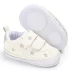 Premiers marcheurs bébé chaussures né garçons filles coeur étoile motif enfants tout-petits à lacets PU baskets