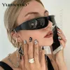 نظارة شمسية جديدة Steampunk Sports Sunglasses Goggle Trend Women Y2K Mirror Sun Glasses Men Punk Shades Eyewear Eyisex Outdoor نظارات UV400 P230406