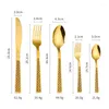 Servis set Jaswehome Gold Set 4/5/20st 410 Stainless Steel Shiny Steak Knife Dinner Fork Spoon Table Tabelledskap