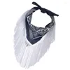 Scarves 2024 Cowgirl Bandanas Tassel Fashion Bachelorette Fringe Neckerchief