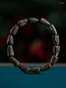 Ensemble de collier et boucles d'oreilles en bois d'agar de terre rouge Fusen submersible, chaîne à main avec forme fidèle à l'ancien matériau, encens en bois, perles de bouddha, Bracelet