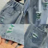 Jeans Jeans garçon déchirés à gros trous Jeans garçon Jeans été enfant Style décontracté Vêtements enfant 6 8 10 12 14 230406