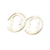 Luxuriöser 18 Karat vergoldeter Designer-Ohrstecker für modische Damen, Doppelbuchstabe, Designer, einfacher Stil, Schmuck, Hochzeit, Party, Geschenk, hohe Qualität, 20 Stil