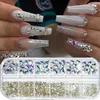 Nail Art Kits 12Gird Multi-Size Kristall AB Diamant 3D Dekorationen Edelsteine für Nägel Strass Dekoration Schmuck Zubehör