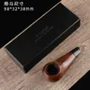 2023 Pfeifen 102 langlebige Cocktailpfeife aus Gummiholz kleine Filterpfeife schwarze Geschenkbox mit Zubehör zum Rauchen