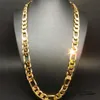 nieuwe zware 94g 10mm 24k geel goud gevuld heren ketting kinketting sieraden T200113301n