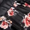 Bluzki damskie CTHINK ZABAWA No Button Flower Szyfonowa Koszula Kobieta Summer Est Drukuj rękaw Batwing Kimono na luźne kimonos