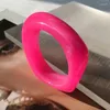 Bangle UJBOX Wholesale Multicolor Hands Wrist Jewelry Gift Irregular Lucite Resin Acrylic Bangles Bracelets For Women