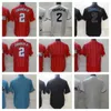 2022 새로운 야구 저지 재즈 재즈 2 Chisholm Jr. Blank Black Stitched Jerseys White Red Mens 여성 청소년