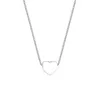 Sweet Simple Smooth and Caring Necklace for Women. Small Elegant Heart-shaped Bean Pendant with Collarbone Chain Design of Jewelry
