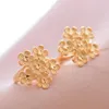 Bagues de cluster Wando Gold Couleur Bague Fleur Design Charm Style Pour Femmes Jaune Clair Plaqué Bijoux De Noël Cadeau