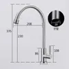 Kitchen Faucets Single cooling kitchen faucet 304 stainless steel household 4point cold and all copper vegetable washing basin sink 230411