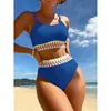 Maillots de bain pour femmes Split sans manches avec coussin de poitrine 2023 Bikini Fashion 2 pièces Beach Natation pour femmes