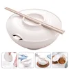 Skålar Instant Noodle Bowl Rice Japanese Ceramic Soup Snack Headset Kitchen Bamboo Porcelain Ramen