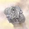 Hollow 10mm Moissanite Diamond Ring 100% Real 925 Sterling Silver Party Wedding Band Rings for Women Men Engagement Jewelry