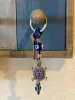 Keychains Lanyards L Luckboostium Lucky Turtle W/Blue Crystal Evil Eye Keychain Ring Charm Sign For Harmony And Nce Home Bags Car Rear Amb5U