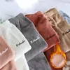 Women's Sleepwear Plush Cute Pajamas Fashion Solid Letter Printed Warm Elastic Waist Pants Home Casual Woolen Trousers