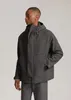 Loro Piano Mens Winter Jackets Frock Casual Zipper Hooded Jacket Beign Grey