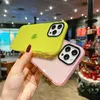 Iphone Case Soft Rubber Phone Case Colorful Bezel Anti-Drop Fluorescent Color Protective Case