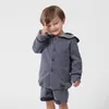 OC 407M12# Conjunto de roupas inglesas para meninos Conjuntos de roupas vintage estilo marinho Jaqueta estilo marinho de alta qualidade Personalização e atacado