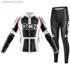 Radfahren Jersey Sets 2023 NEUE Pro Gcn Team Herbst Radfahren Jersey Set Trägerhose Ropa Mountainbike Jersey 9D Gel Radfahren hosen Lange Seve Anzug Q231107