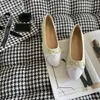 Tasarımcı Ayakkabı Paris Marka Tasarımcı Siyah Bale Daireler Ayakkabı Kadınlar Kapitone Yuvarlak Deri Kayma Yuvarlak Ayak Ayak "