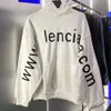 Tasarımcı Hoodies Men Hoody Balencigaas Mens Klasik Kazak Sweatshirt Gevşek Paris Ev Yeni Cola Portre Web Sitesi Com Mektup İşlemeli Kapşonlu Orijinal Vers GICP