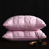 Pillow 1 3D Bread Goose Down Pillow with Natural Cotton Neck Cover Sleep Pillow for Adult Home Use Gift 230406