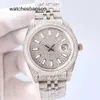 Designer Diamond Watches VVS horloge heren automatisch mechanisch waterdicht 41 mm saffier dames zakelijke horloges met met diamanten bezaaide stalen armband Montre