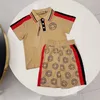 Designer Children's POLO Clothing Set Summer Boys Girls Fashion Casual Set High-grade Cotton T+ Shorts Two-piece Set Size 90cm-130cm A1