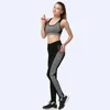 Leggings femininas Mulheres pretas cinza de retalhos de fitness Fitness Secy Exercício de alta cintura Energia calça calça ropa Mujer