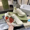 2023 Rhyton Designer Shoes Luxury Vintage Sneakers Platform Trainers Strawberry Wave Mouth Trainer Dad Sneaker Tiger Web Print Tennis shoes size35-46