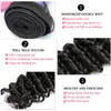 Deep Wave Human Hair Bundles With Closure Malaysian Hair Weave Bundles With Lace Closure Virgin Raw Hair Extensions Queen Hair Official Store