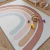 Tapijt Simple Japanese Regenboog Baby Kruiweerkleed Leuke kinderen Pography Props Slaapkamer Girl Decoratie Mantelzaal Vloer Mat 230406