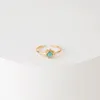 Cluster Rings 2023 Fashion Women Vintage Simple Blue Gem Sun Opening Finger Ring Retro Party Gen Adjustable Jewerly