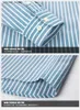 Chemises décontractées pour hommes Chemise à manches longues à carreaux rayés en coton Oxford pour hommes Chemises habillées de haute qualité Couleur pure Chemise boutonnée d'affaires 8XL 7XL Q231106