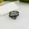 Nieuwe mode -ontwerper Sterling Silver Rings sieraden vrouw en man echtpaar minnaar trouwring belofte ring verlovingsringen met doos