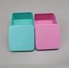 Square Popular Tin Box Empty Metal Storage Case Organizer Stash 4 colors 9*9*4.5cm Jars For jewelry Money Coin Candy Keys U disk headphones