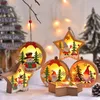 Juldekorationer LED upplyst julgranhänge Santa Claus Snowman Deer Night Light Pendant