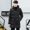 Herren Down Parkas Jackets Männer winddurchdringliche warme, feste Farbe mit Kapuzenmantel Einfacher Stil Mode hochwertige Fit -Mantelgröße XL 6xl