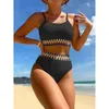 Maillots de bain pour femmes Split sans manches avec coussin de poitrine 2023 Bikini Fashion 2 pièces Beach Natation pour femmes