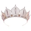 Hårklipp Fashion Crown Crystal Wedding Headgear Ladies Flerfärgade tillbehör Söt romantisk legering